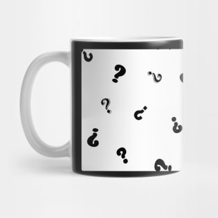 Black and White Question Mark Mug